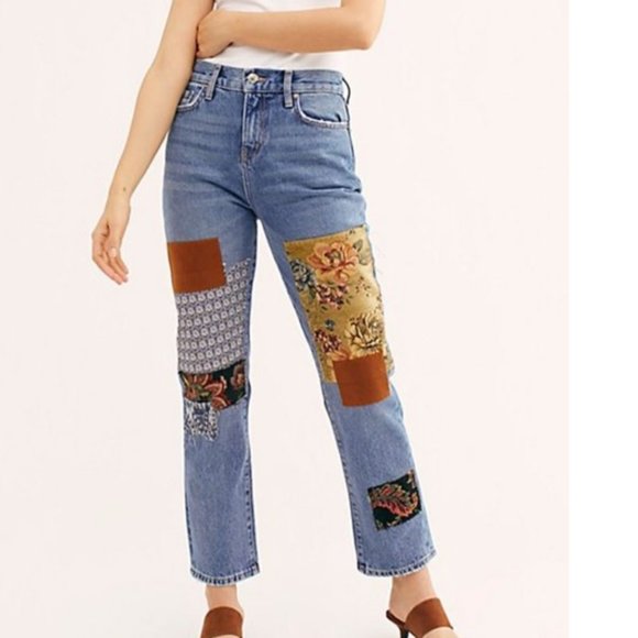 Free People Denim - Free People Poppy Patch Ankle Jeans. 26